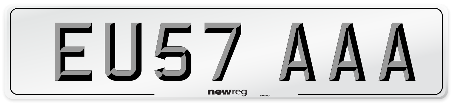EU57 AAA Number Plate from New Reg